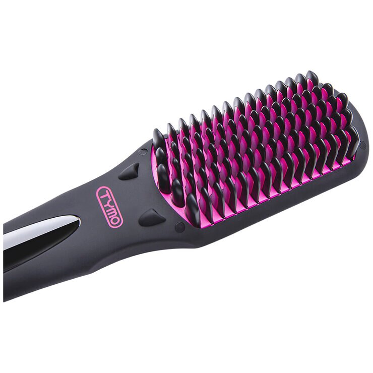 Tymo Ionic Hair Straightener Brush Black and Purple HC101