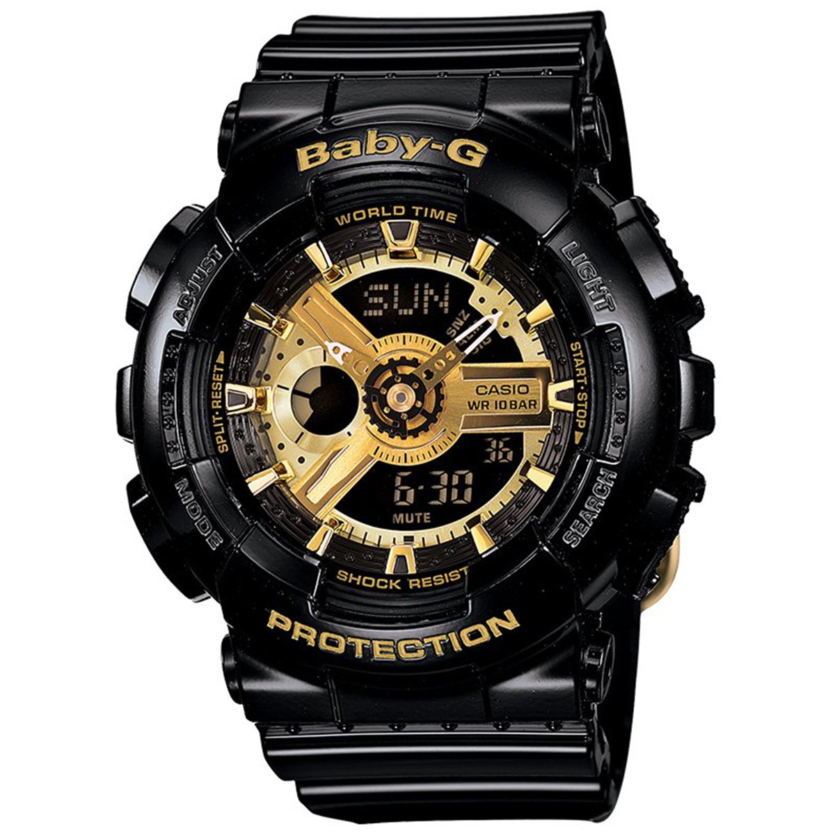 Casio Baby-G BA110-1A LDS - Black Gold Watch