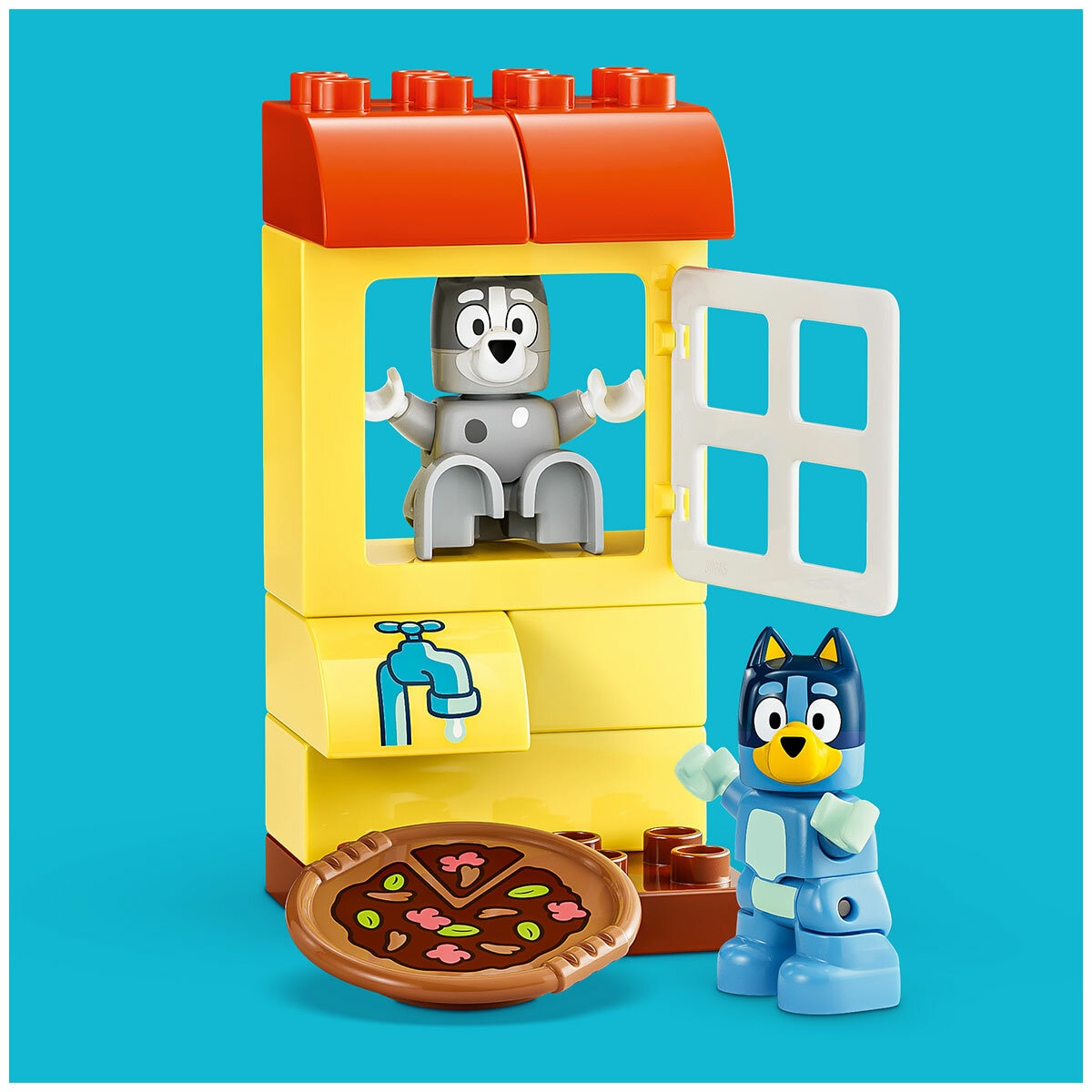LEGO DUPLO Bluey Pizza Girls with Muffin and Bluey 10469
