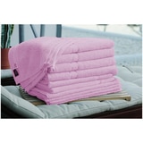 Kingtex Plain dyed 100% Combed Cotton towel range 550gsm Bath Sheet set 14 piece - Rose