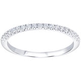 18KT White Gold 0.17ctw Diamond Single Row Rin