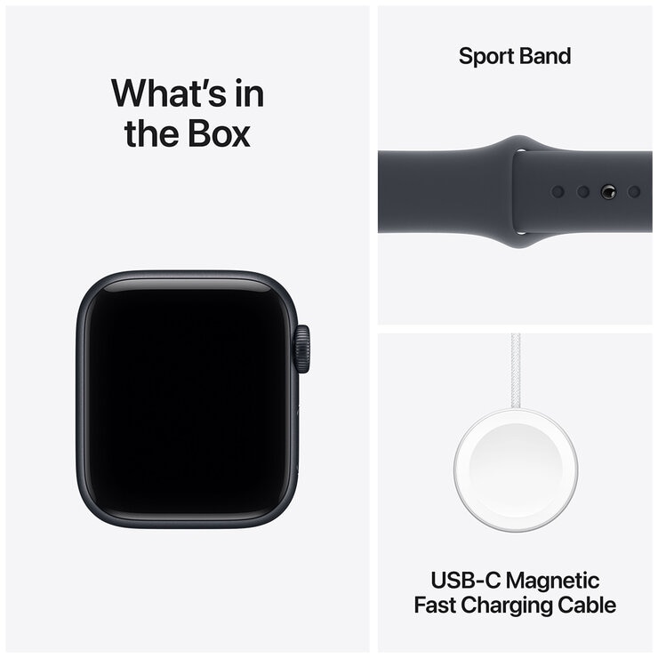 Apple Watch SE 3&nbsp;Midnight Aluminium Case With Midnight Sport Band