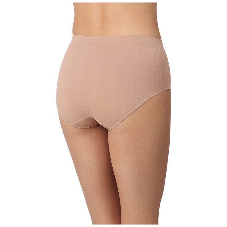 Carole Hochman Women's Seamless Brief 5 Pack Extra Large Black Nude