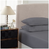 Bdirect Royal Comfort 1500 TC Cotton Rich Fitted sheet 3 PC Set King-Dusk Grey