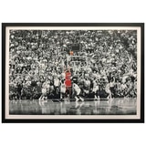 Icons of Sport Michael Jordan "The Last Shot" Print Framed