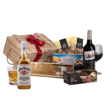 Interhampers Bourbon and Red Gift Hamper