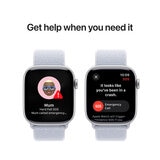 Apple Watch Series 10 GPS 42mm Silver Aluminium Case with Blue Cloud Sport Loop