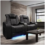 Valencia Home Theatre Tuscany Edition 2 Seater Black