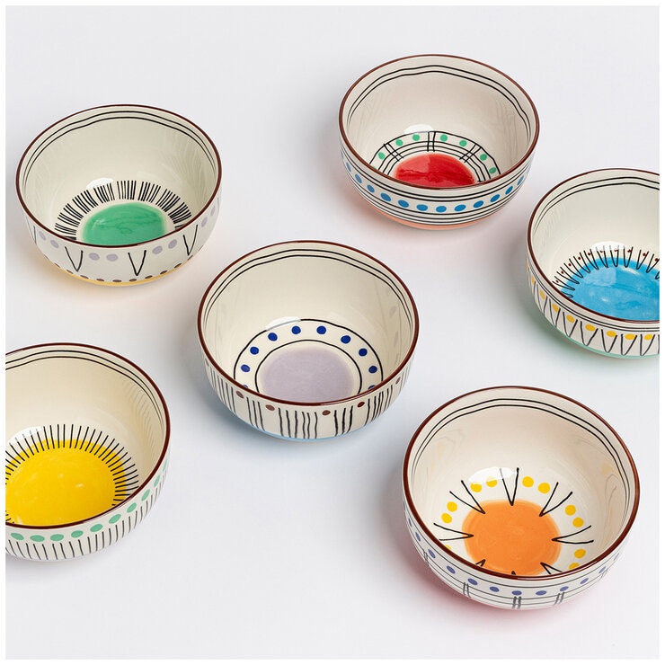 over&back Stardust Stoneware Bowls 6 Piece Set
