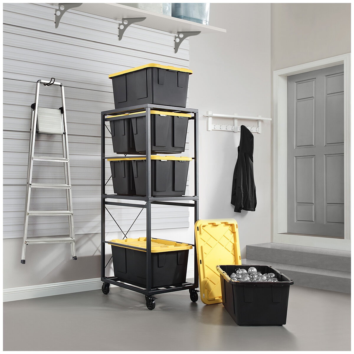 Gorilla 5-Tier Rolling Bin Rack Gorilla 5-Tier Rolling Bin Rack