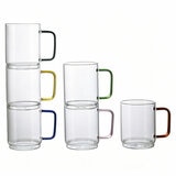 King Crystal Borosilicate Stackable Mug With Handle 410ml x 6 Piece Set King Crystal Borosilicate Stackable Mug With Handle 410ml x 6 Piece Set