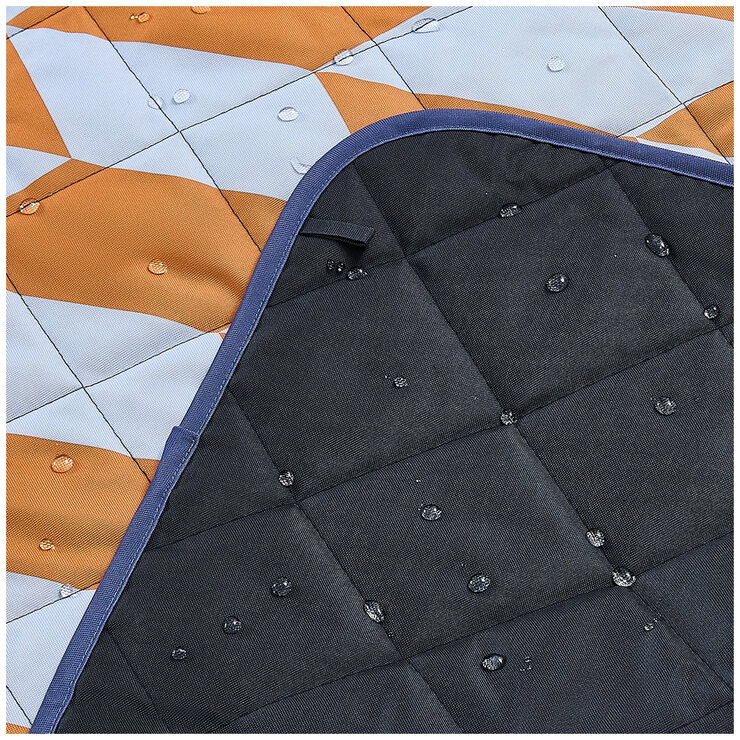 Hunter Outdoor Picnic Blanket Block Stripe Blue Multi