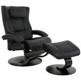 Moran Fjords Regent C-Base Large Chair and Ottoman Black