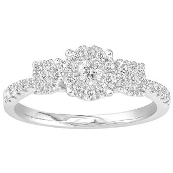 18KT White Gold 0.38ctw Diamond Ring