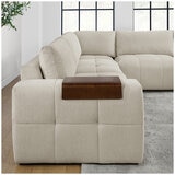 Aiden & Ivy Fabric Stationary Modular Sectional 6 Piece