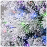 Pre-Lit Glitter Flocked Cashmere Artificial Christmas Tree 2.74M