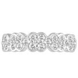 18KT White Gold 0.75ctw Round Diamond Multi Row Ring