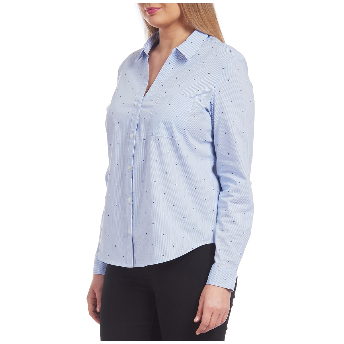 JACHS Girlfriend Cotton Shirt - Blue