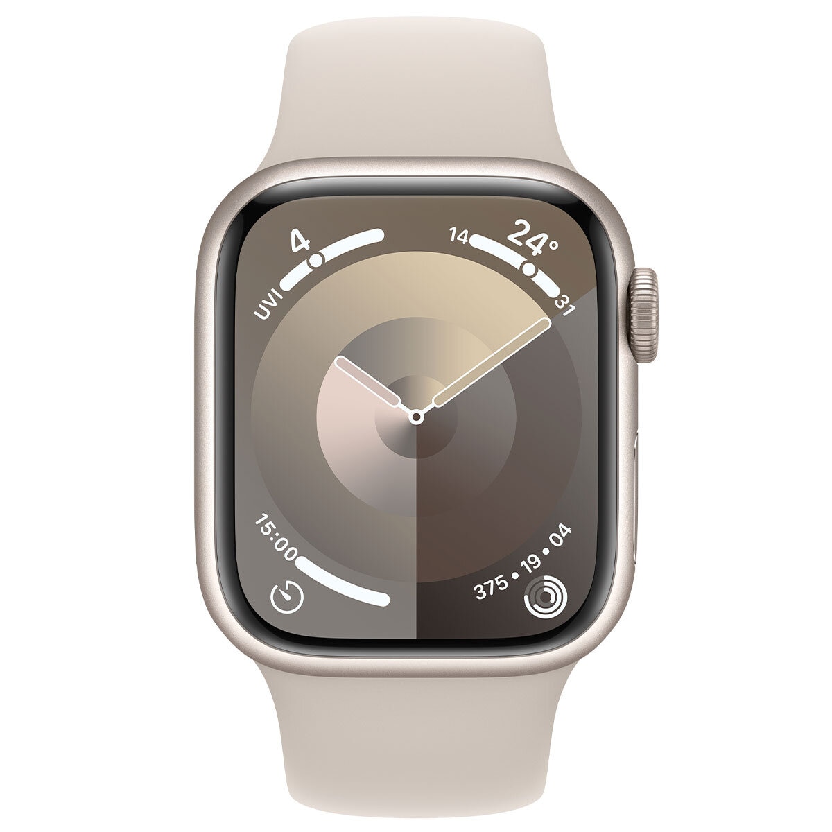 Apple Watch Series 9 GPS 45mm Starlight Aluminium Case with Starlight Sport Loop