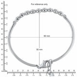 18KT White Gold VS2 I 0.75ctw Diamond Ball Bangle