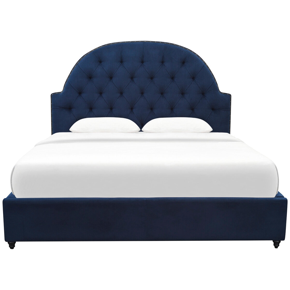 Moran Princess King Bedhead With Encasement With Slatted Base Blue
