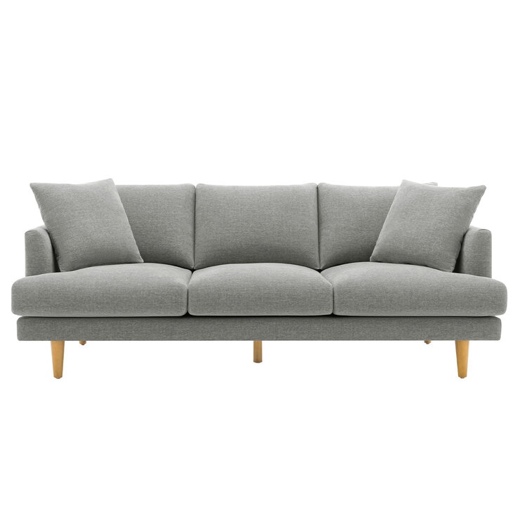 Crown Fabric Sofa Light Grey Crown Fabric Sofa Light Grey