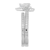 18KT White Gold 1.00ctw Diamond Bridal Set 0.50ctw Pear Centre