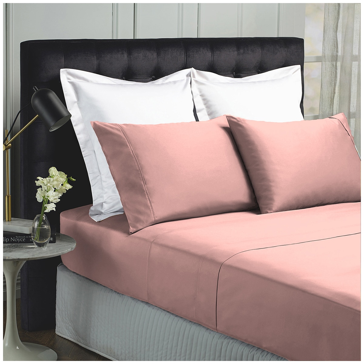 Bdirect Royal Comfort Balmain 1000TC Bamboo Cotton Sheet Set - Queen - Blush