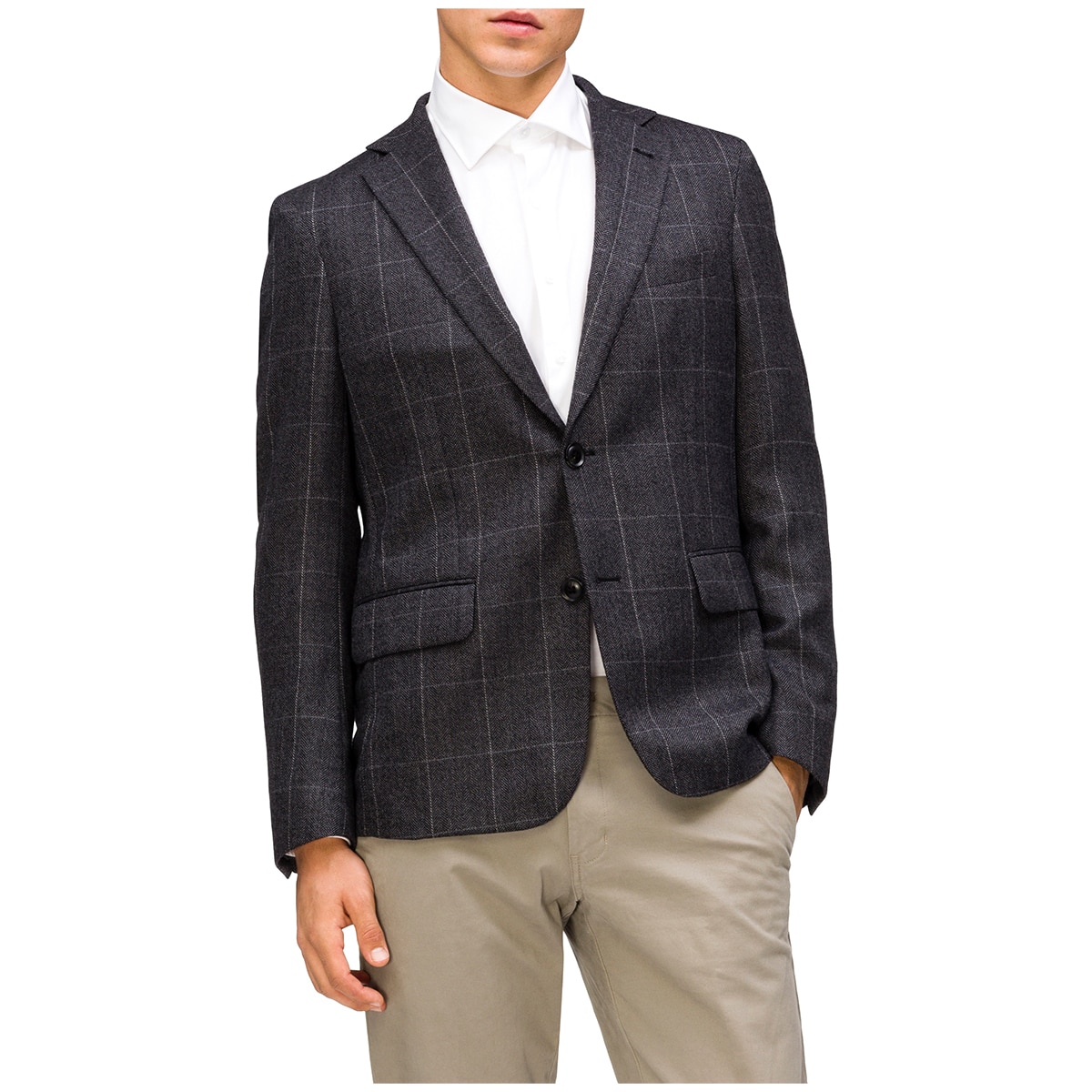 Calvin Klein Men's Slim Fit Blazer Charcoal | Costco Aust...