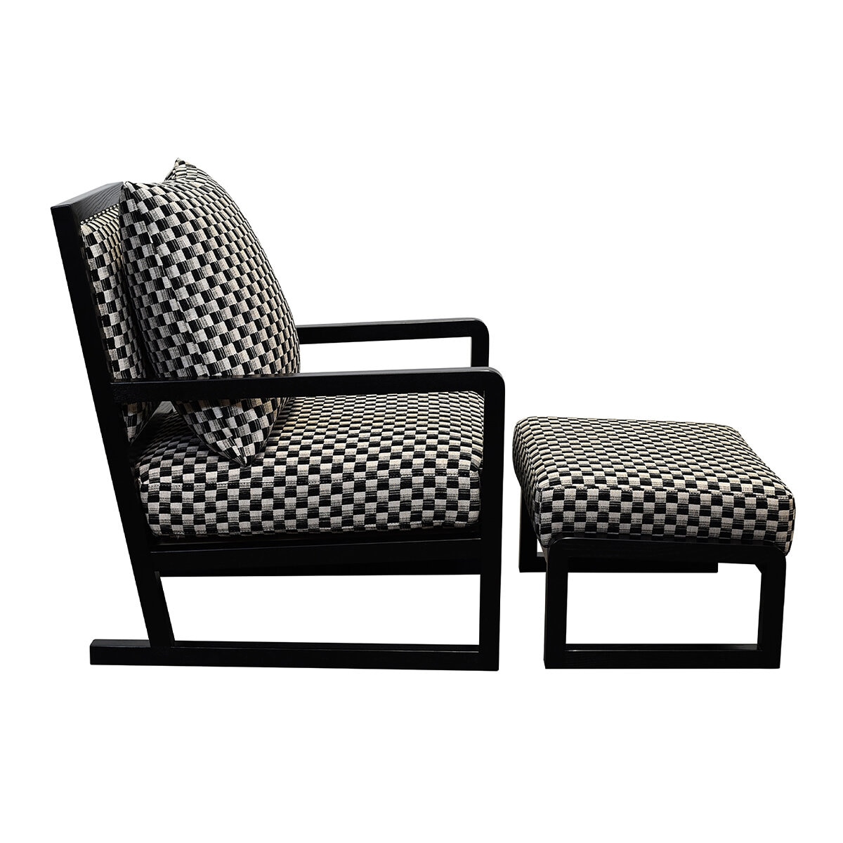 Moran Ohio Accent Chair and Ottoman, Tilba Mineral Fabric