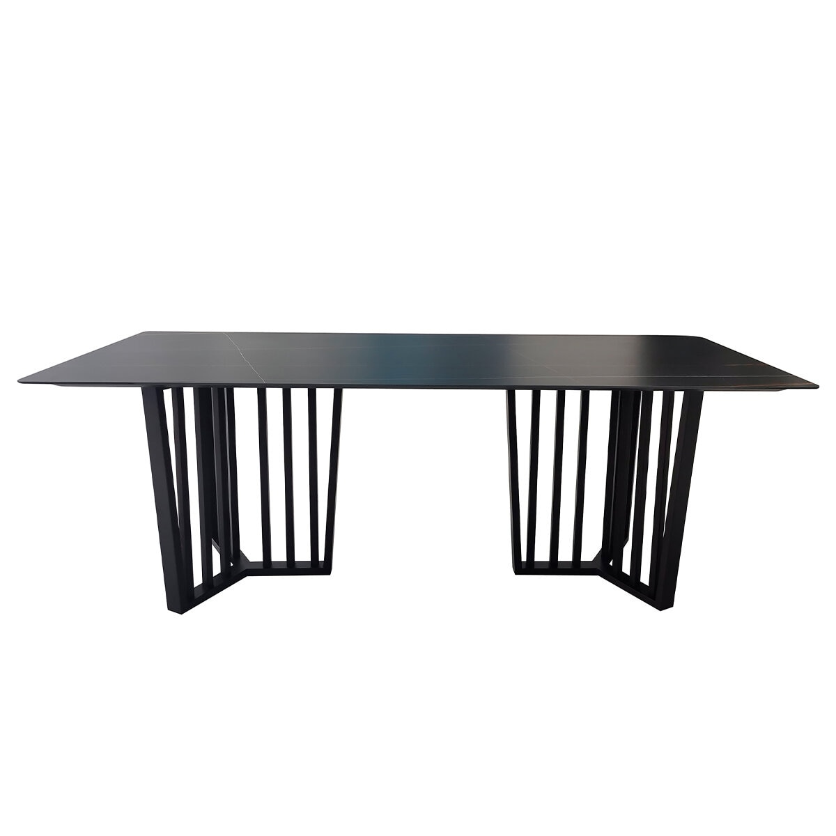 Moran Prague 2.4M Black and Gold Dining Table