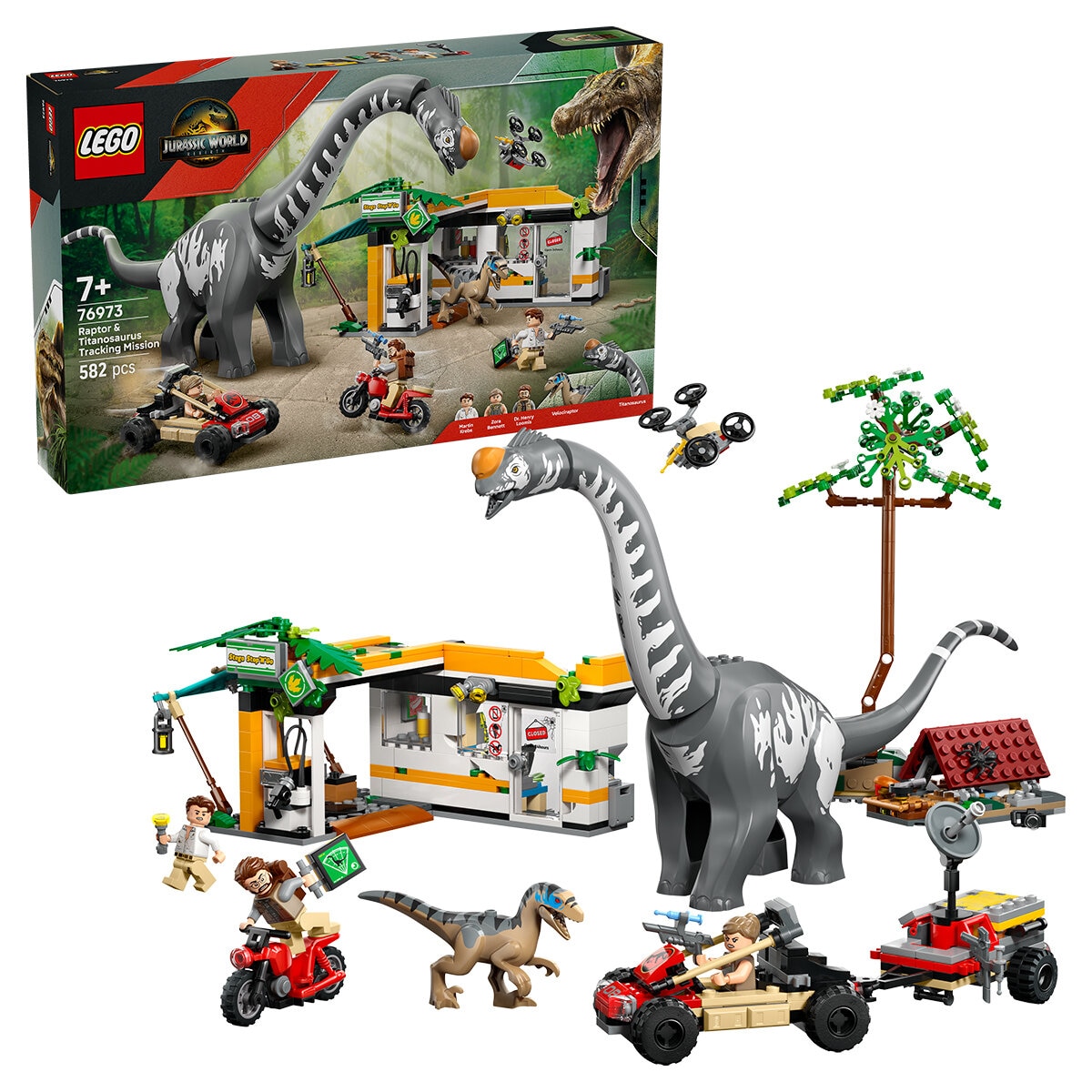 LEGO Jurassic World Raptor & Titanosaurus Tracking Mission 76973