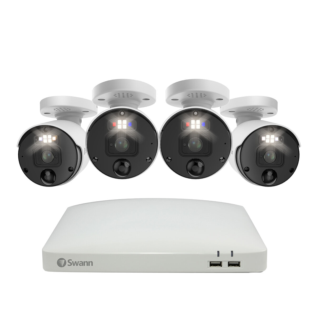 Swann Professional Wired 4K NVR Security System with 4 Wired Bullet Cameras SWNVK-88990W4
