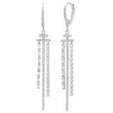 18KT White Gold 1.04ctw Diamond Earrings