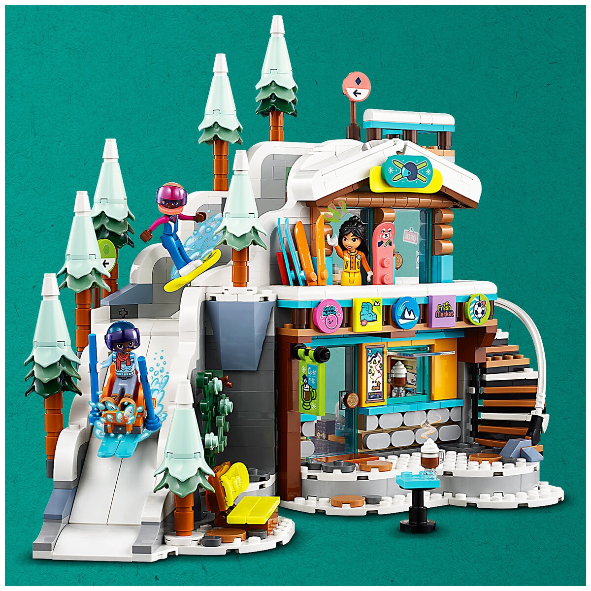 lego friends holiday ski slope and café 417