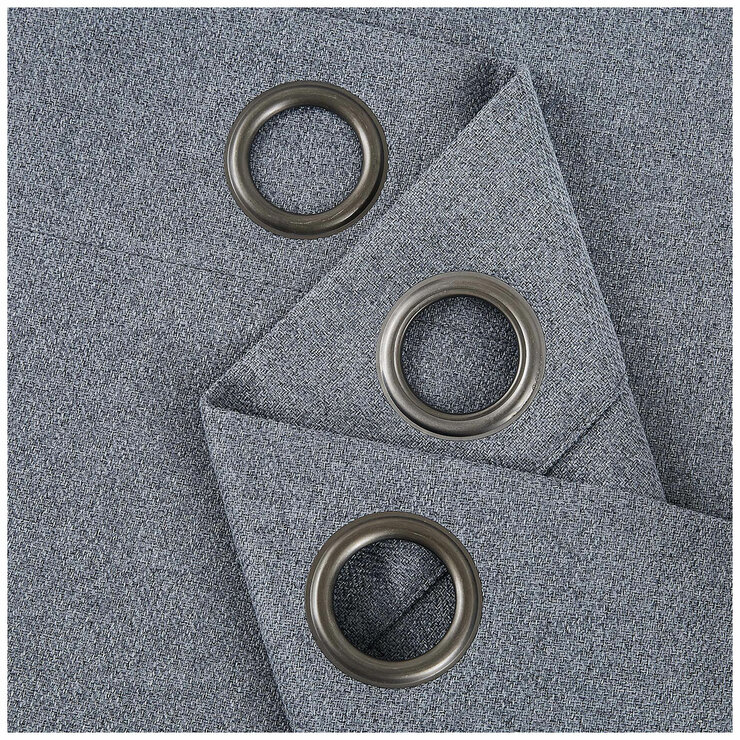 Piper Blackout Curtain Window Panel 2 Pack Denim Blue