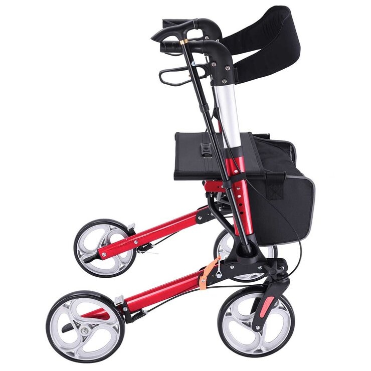 Altus Deluxe Euro Style Walker Rollator 10 Inch Wheel Red Altus Deluxe Euro Style Walker Rollator 10 Inch Wheel Red