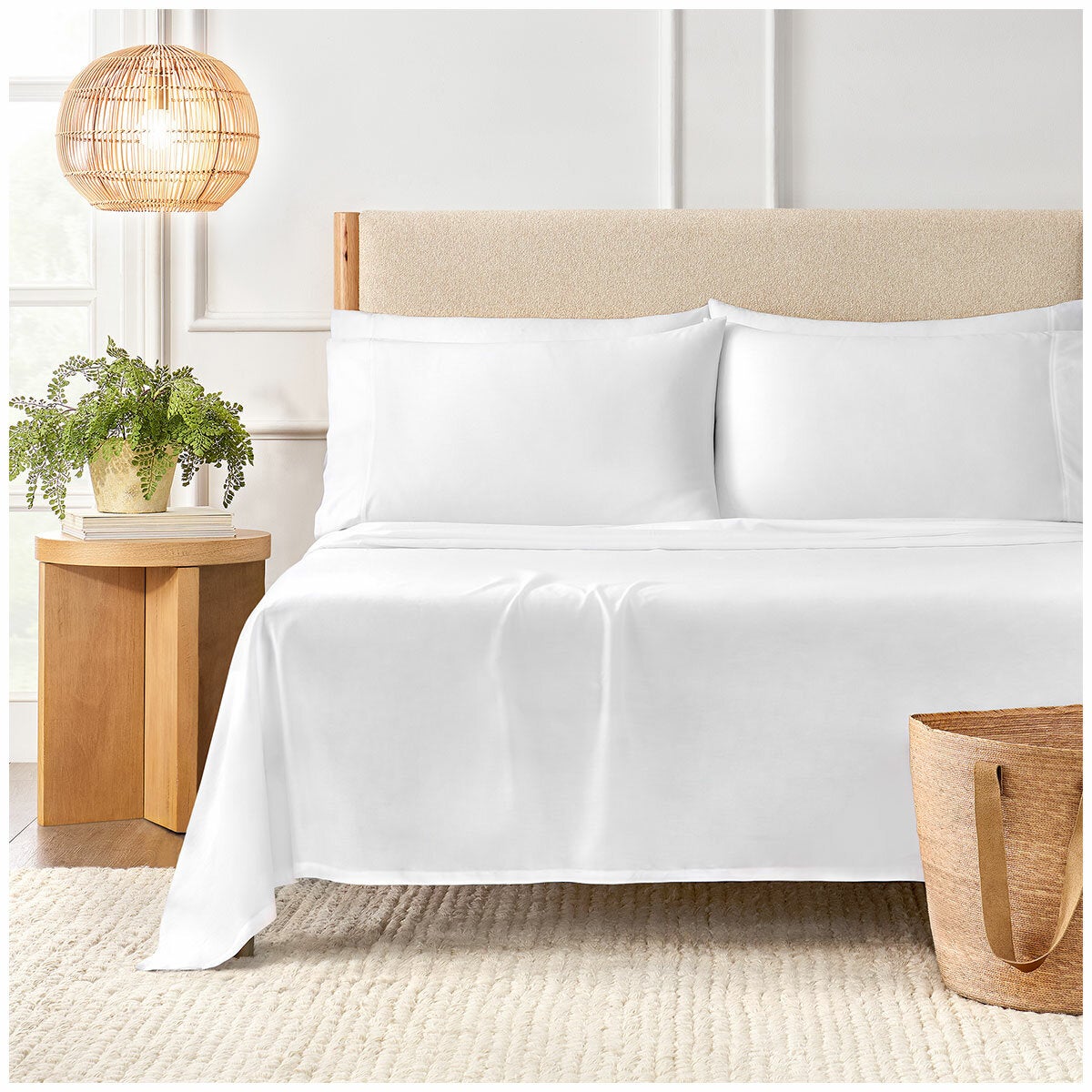 Welhome 375TC Cotton Sheet Set 4 Piece Queen Welhome 375TC Cotton Sheet Set 4 Piece Queen