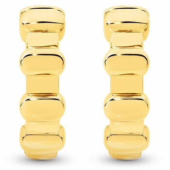 18KT Yellow Gold Textured Hoop Earrings 18KT Yellow Gold Textured Hoop Earrings