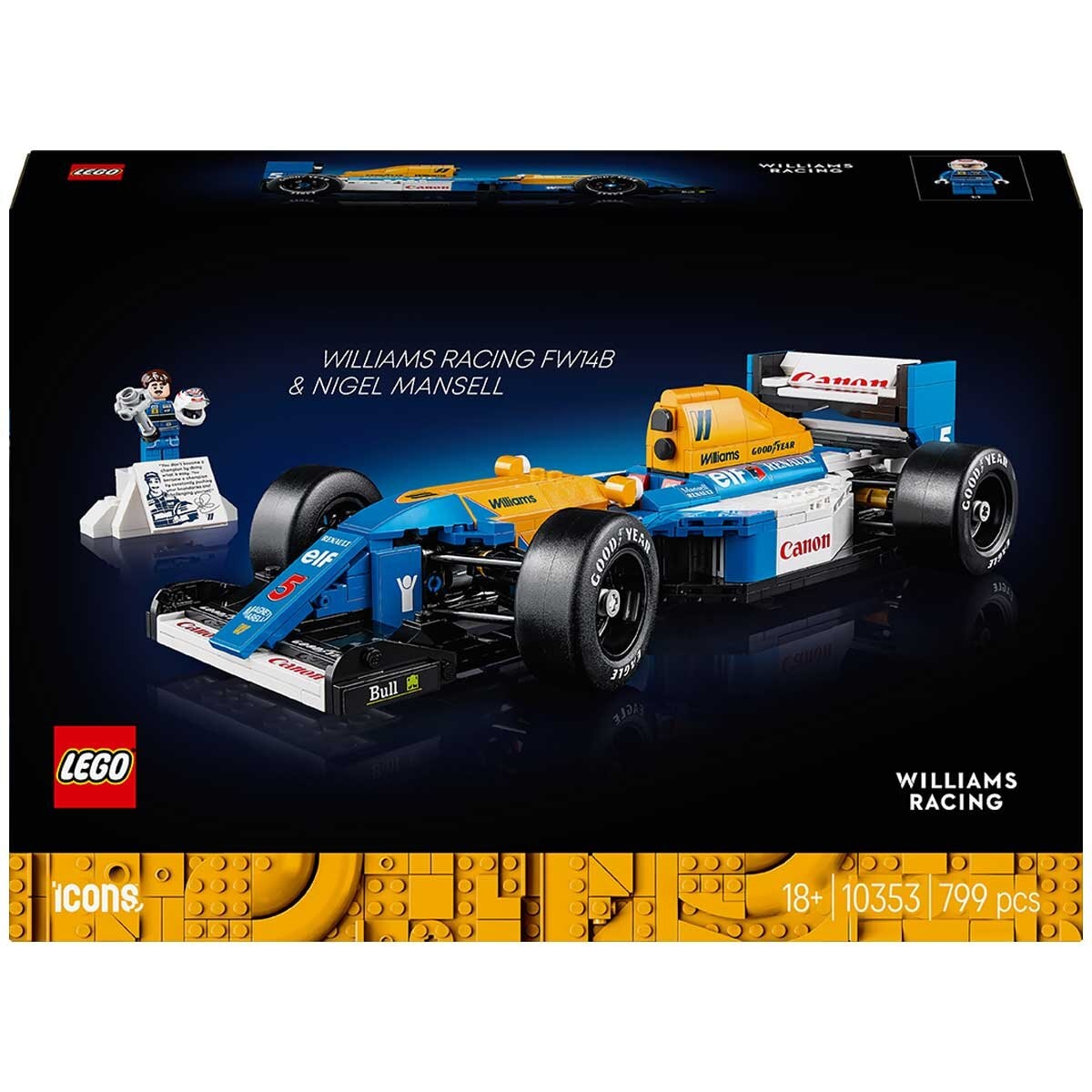 LEGO Icons Williams Racing FW14B & Nigel Mansell 10353
