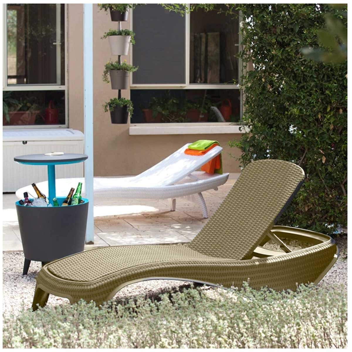 Keter Atlantic Sun Lounger Beige 2 Piece Set