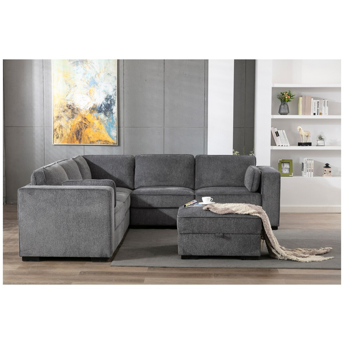 Brookhaven Modular Fabric Sectional with Ottoman Costco Australia