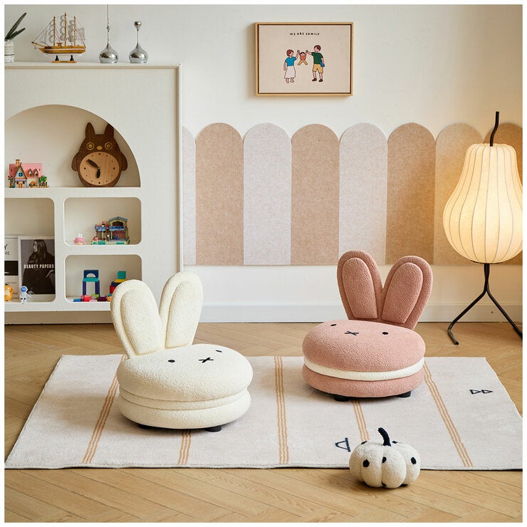 Aesthetik Kids White Miffy Macaron Chair - Arrived
