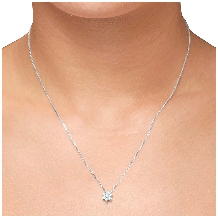 Round Brilliant 0.25ctw 18KT White Gold Diamond Pendant Costco Australia