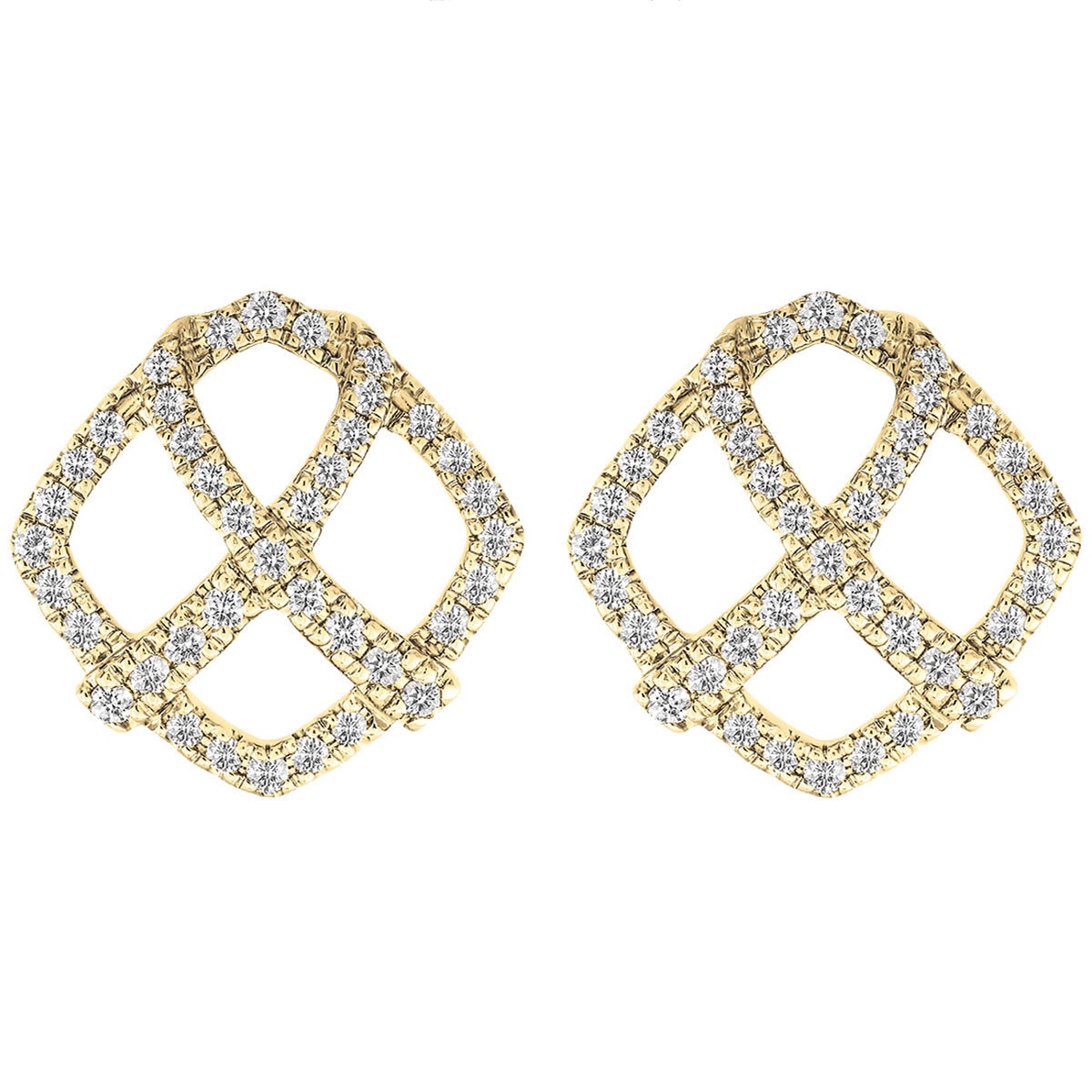 18KT Yellow Gold 0.33ctw Diamond Earrings