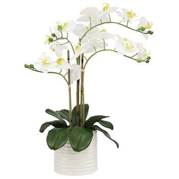 CGH Artificial Orchid With Ribbed Pot 67cm