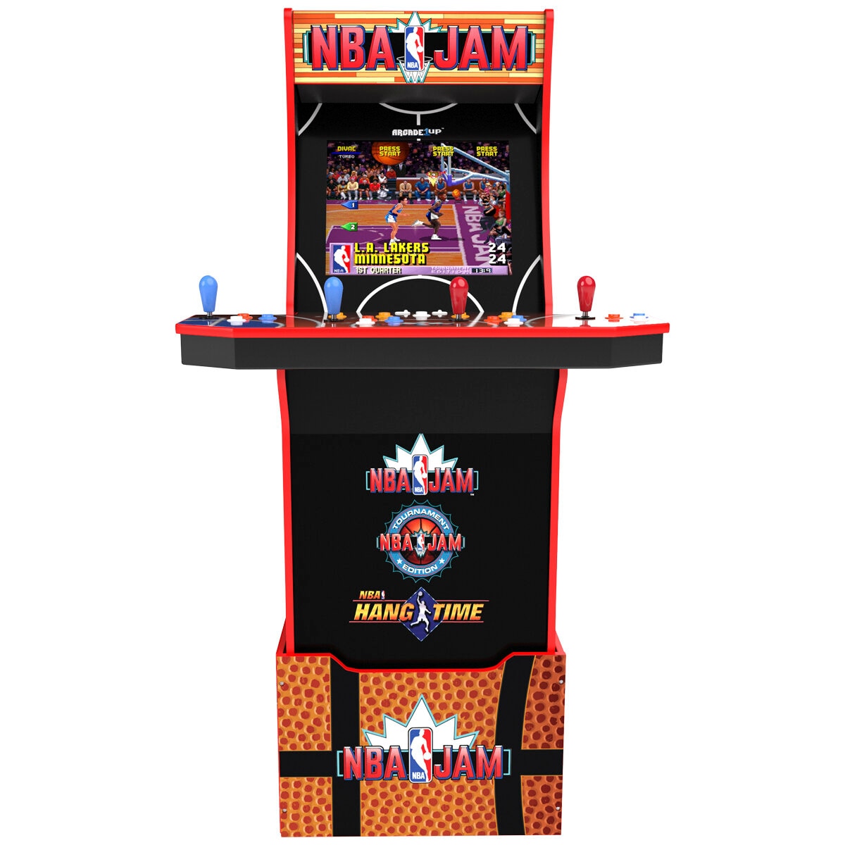 Arcade1Up 4-Player NBA Jam Arcade with Stool & Bundle