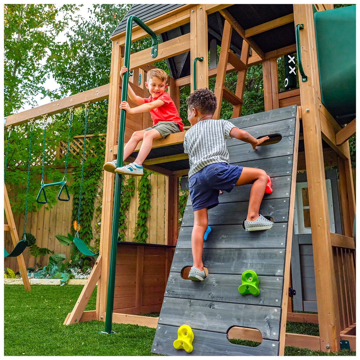 KidKraft Summit View Wooden Swing Set