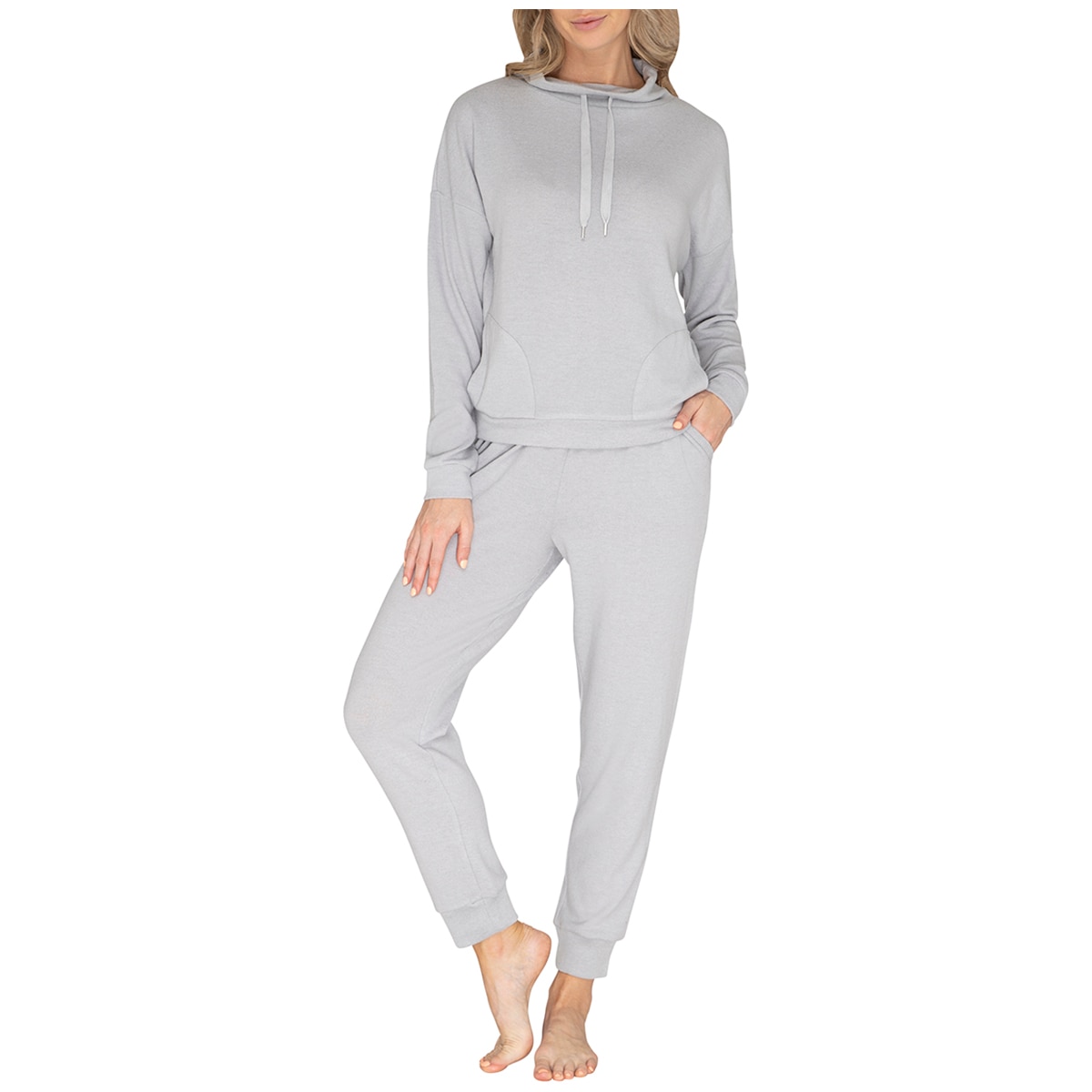 Advent Women’s 2 Piece Lounge Set - Light Grey | Costco A...