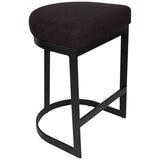 Café Lighting Brooke Black Kitchen Stool Black Linen